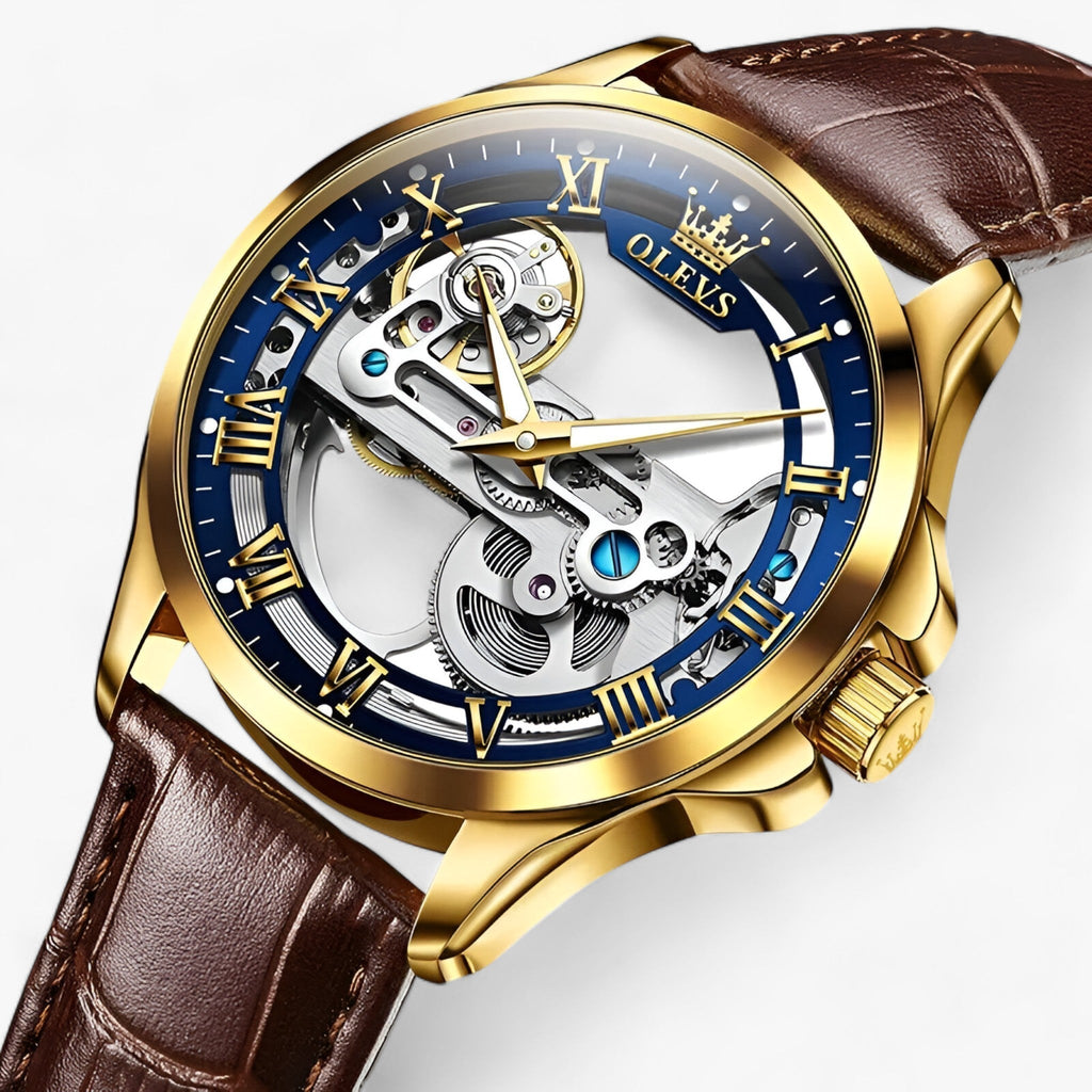 Montre automatique de luxe - Précision et élégance pour hommes Cuir