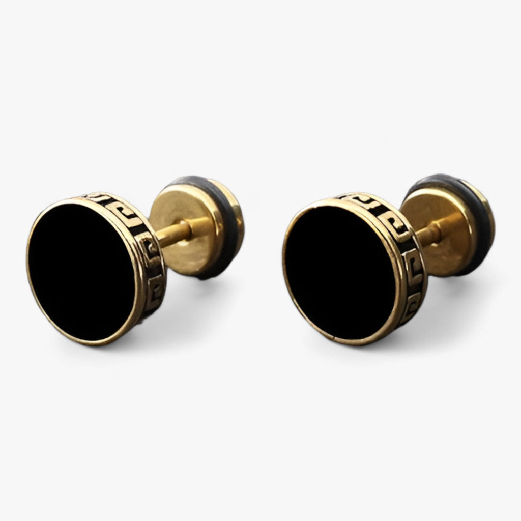Boucles D'oreilles Homme en Titane Vintage Acier Homme