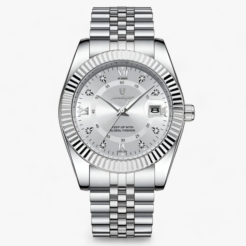 Everest | Elegant quartz-ur i rustfrit stål til mænd - Sølv hvid - watches - {{ product_tags }