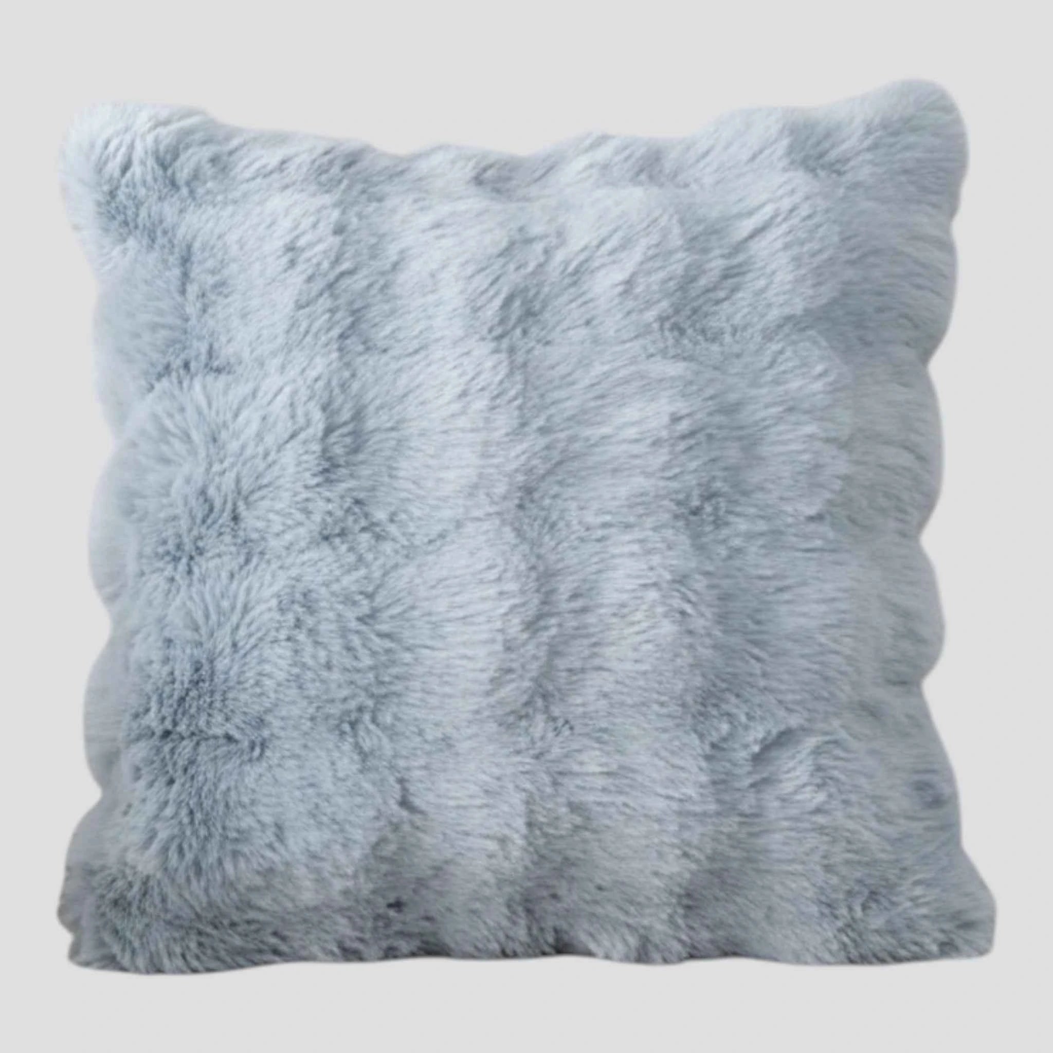 Housses de coussin décoratives : Housse de Coussin en Velours à Motif Bulle Uni dans gris clair bleu 43x43cm de Marche Lino