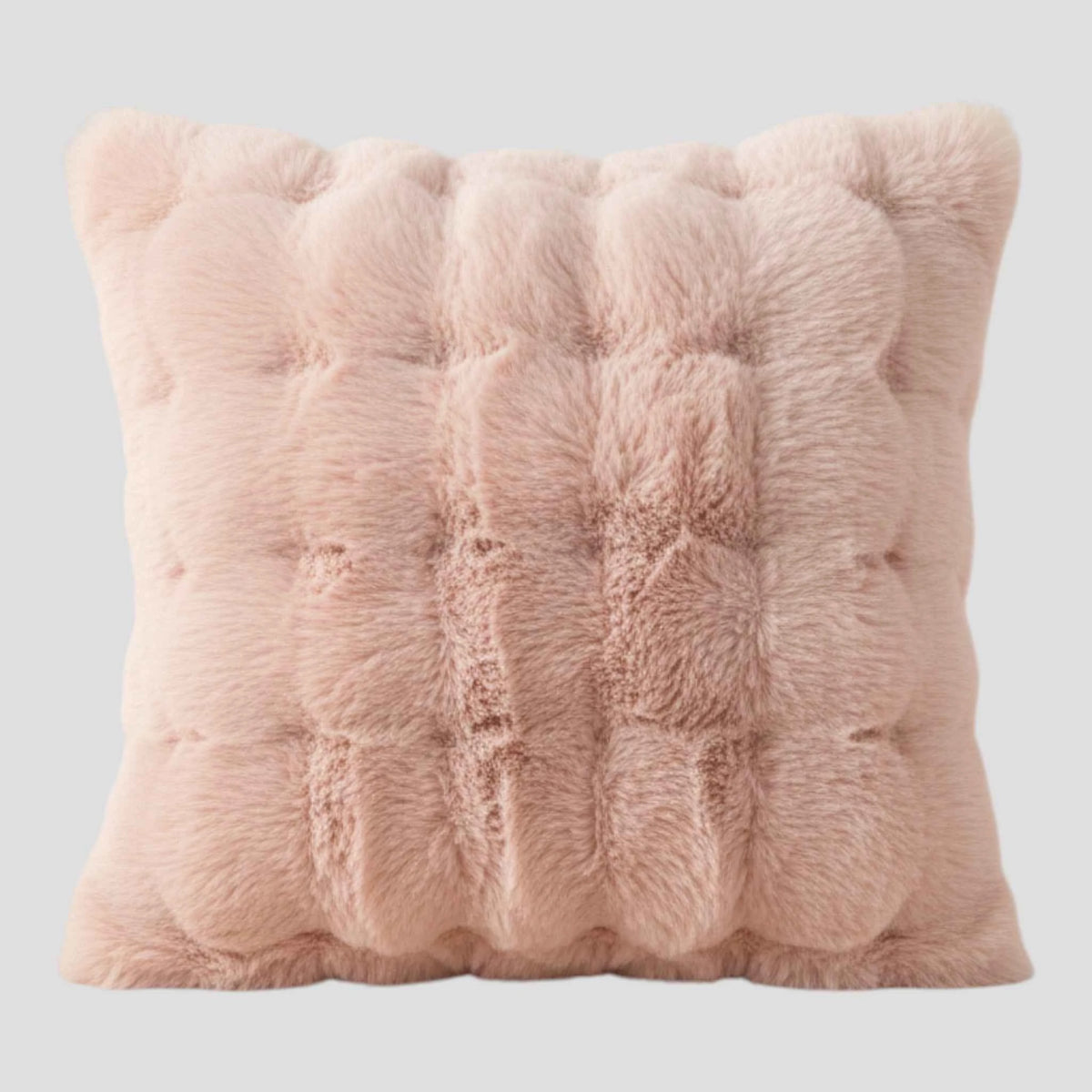 Housses de coussin décoratives : Housse de Coussin en Velours à Motif Bulle Uni dans rose 43x43cm de Marche Lino