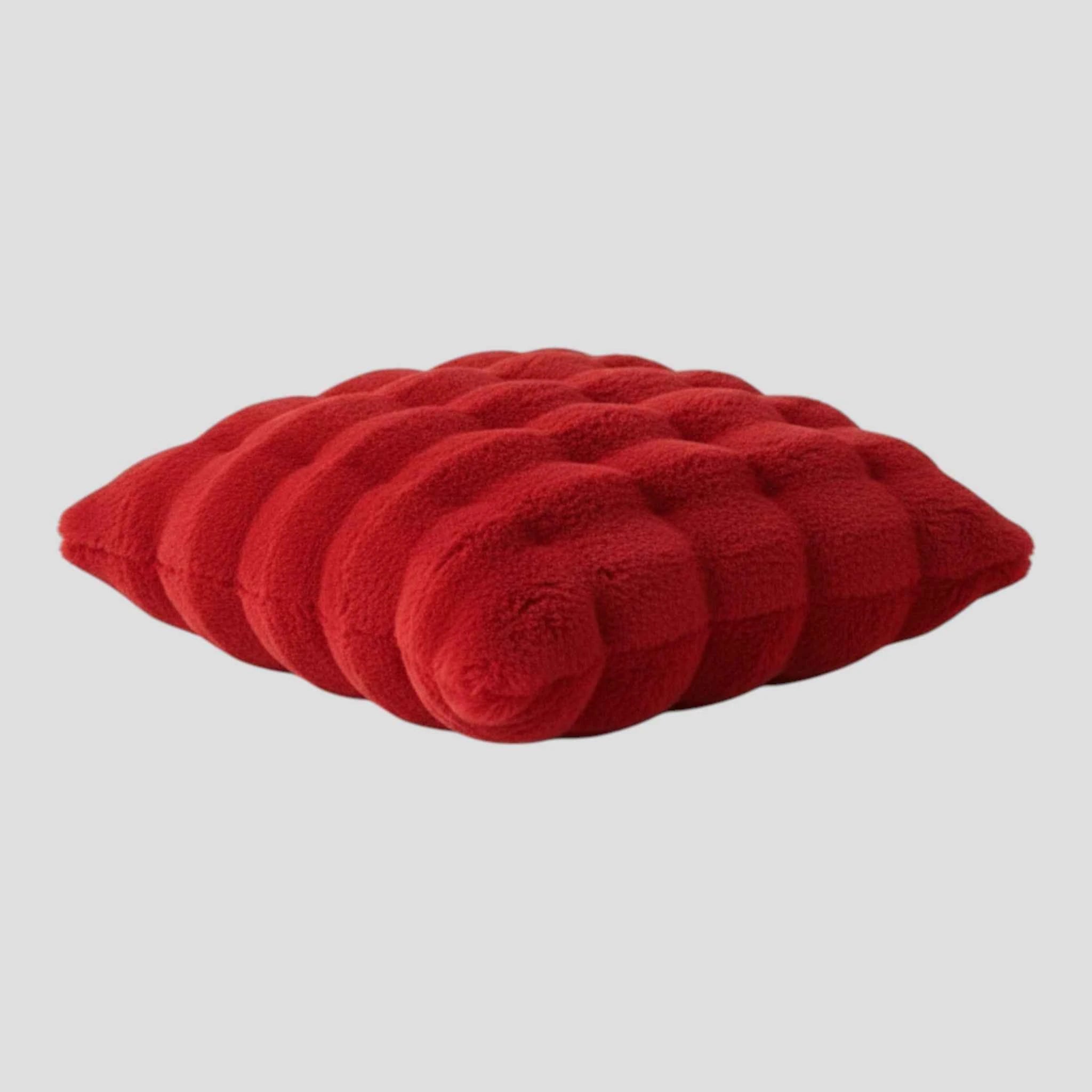 Housses de coussin décoratives : Housse de Coussin en Velours à Motif Bulle Uni dans de Marche Lino