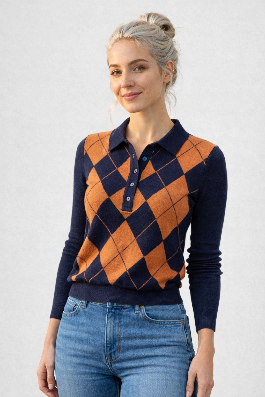 Polo retro para mujer de punto, camisetas y camisetas sin mangas