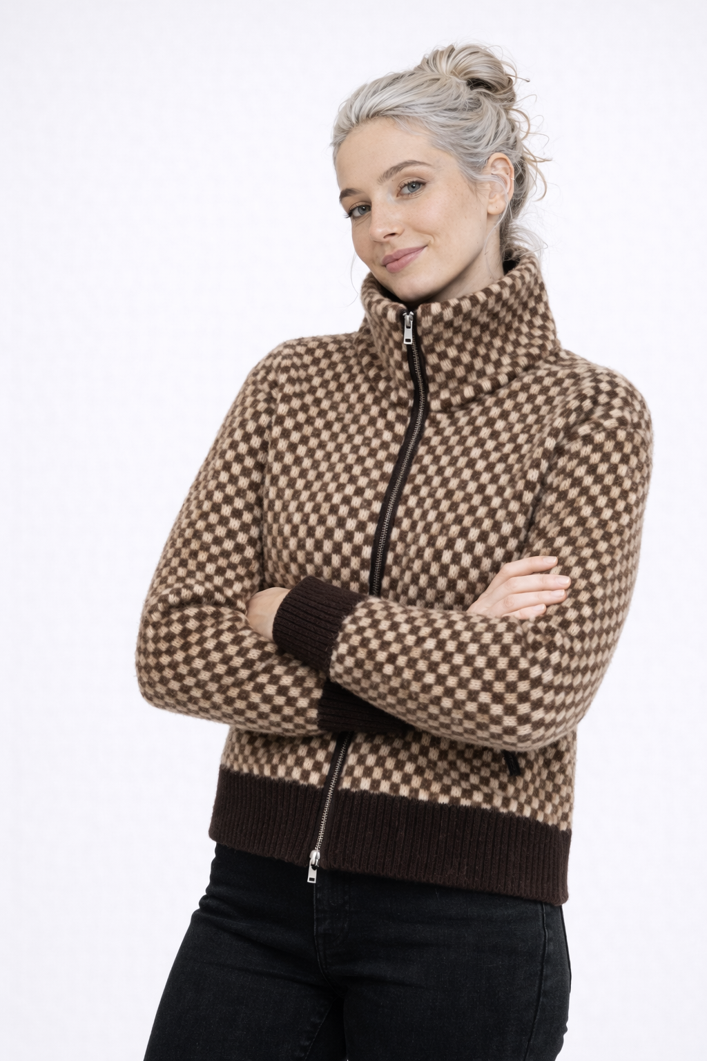 Veste Femme Chic à Col Haut Confort Et Élégance