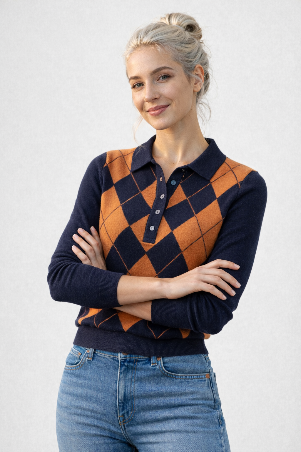 Polo Femme Rétro en Tricot T-shirts et débardeurs