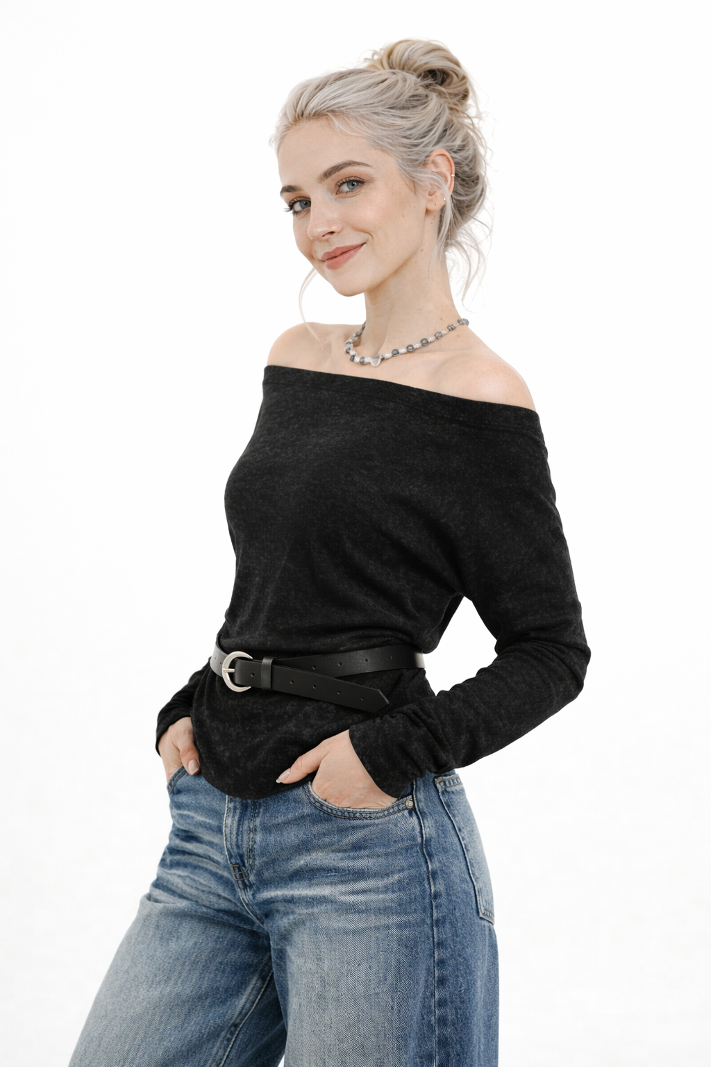 Chemise Décontractée Femme à Épaules Dénudées
