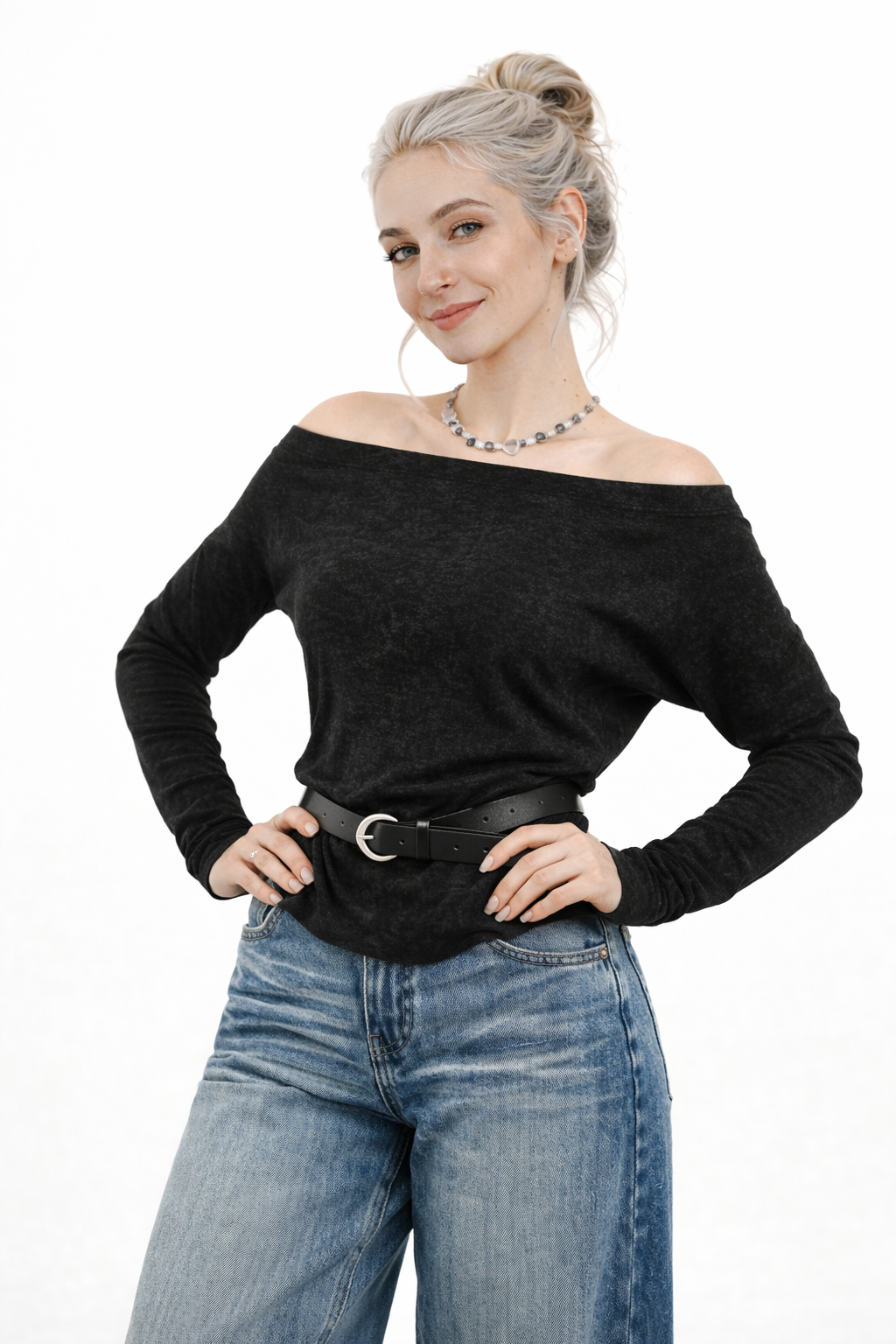 Chemise Décontractée Femme à Épaules Dénudées