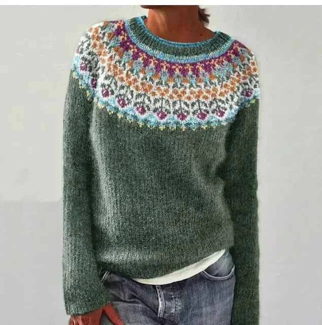 Knitted sweaters : Pull Femme Col Bateau Rayé Rétro Tricoté Coton Doux dans de Marche Lino