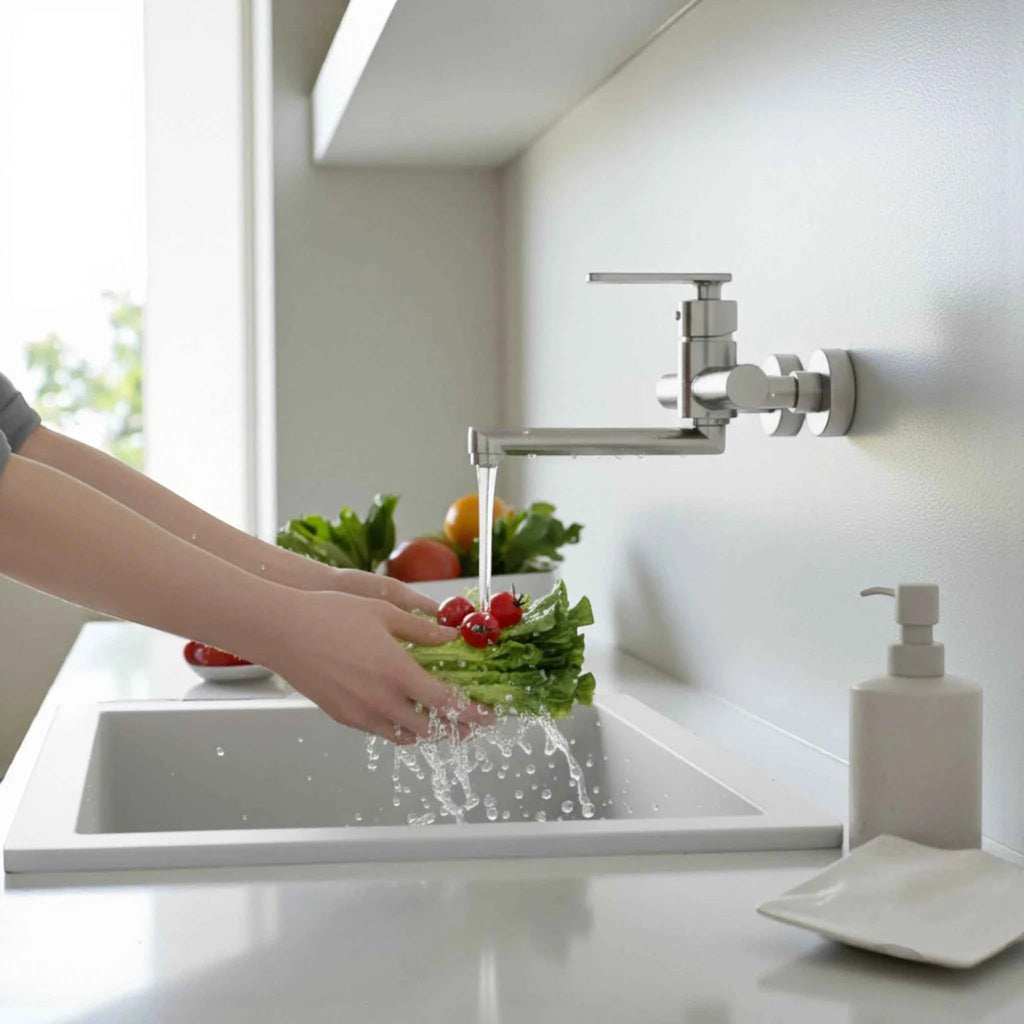 mitigeur-de-cuisine-mural-elegant-en-argent