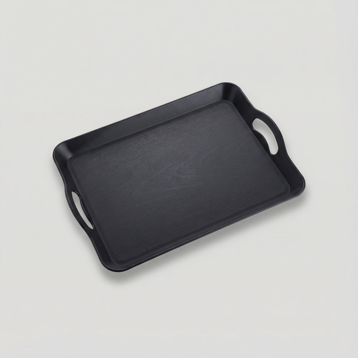 Plateaux de service : Plateau Homme de Service Rectangulaire en Plastique Bois dans Noir-L de Marche Lino