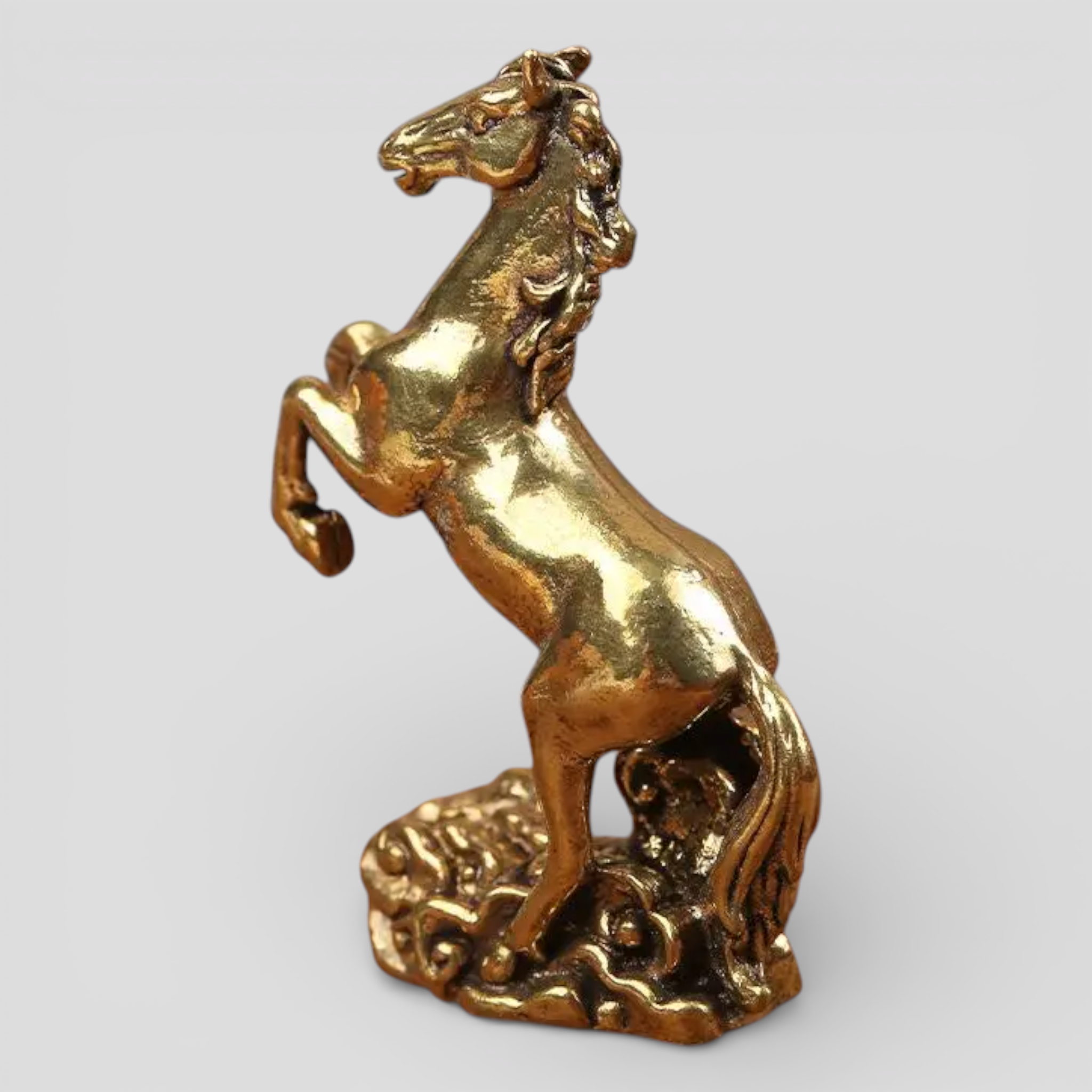 Figurines et Statues : Sculpture Homme de Cheval en Laiton Décoratif dans de Marche Lino