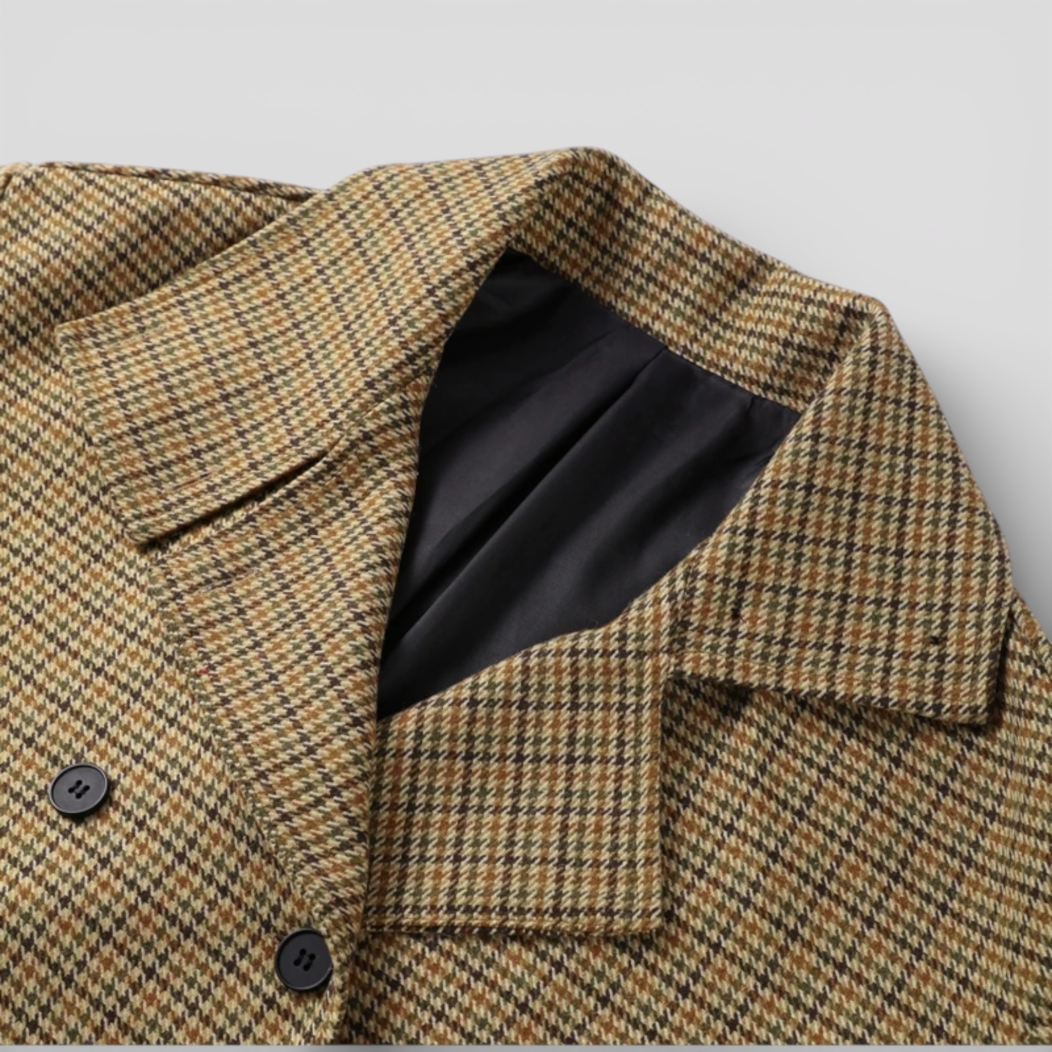 Vestes et manteaux pour femmes : Veste Femme à Carreaux Double Boutonnage dans de Marche Lino