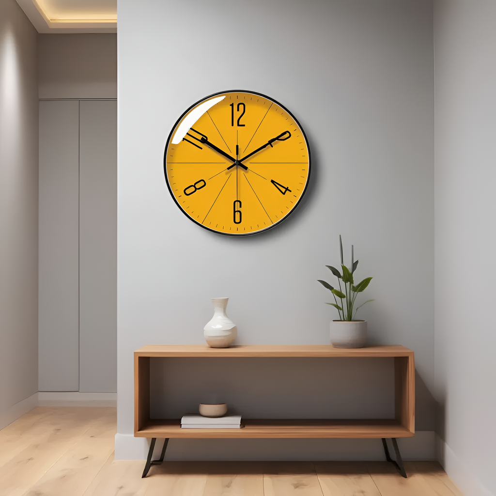 horloge-murale-design-jaune-elegante