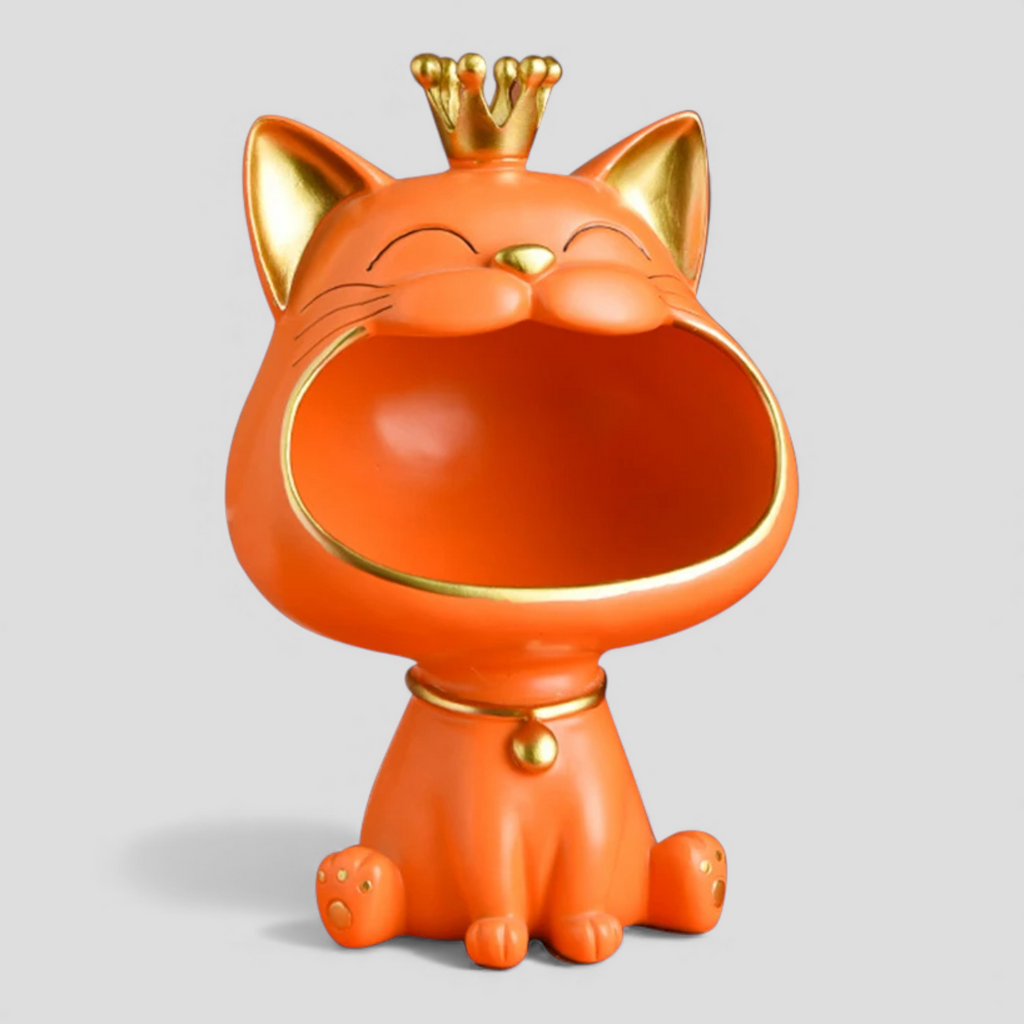 statue-decoration-de-chat-en-resine