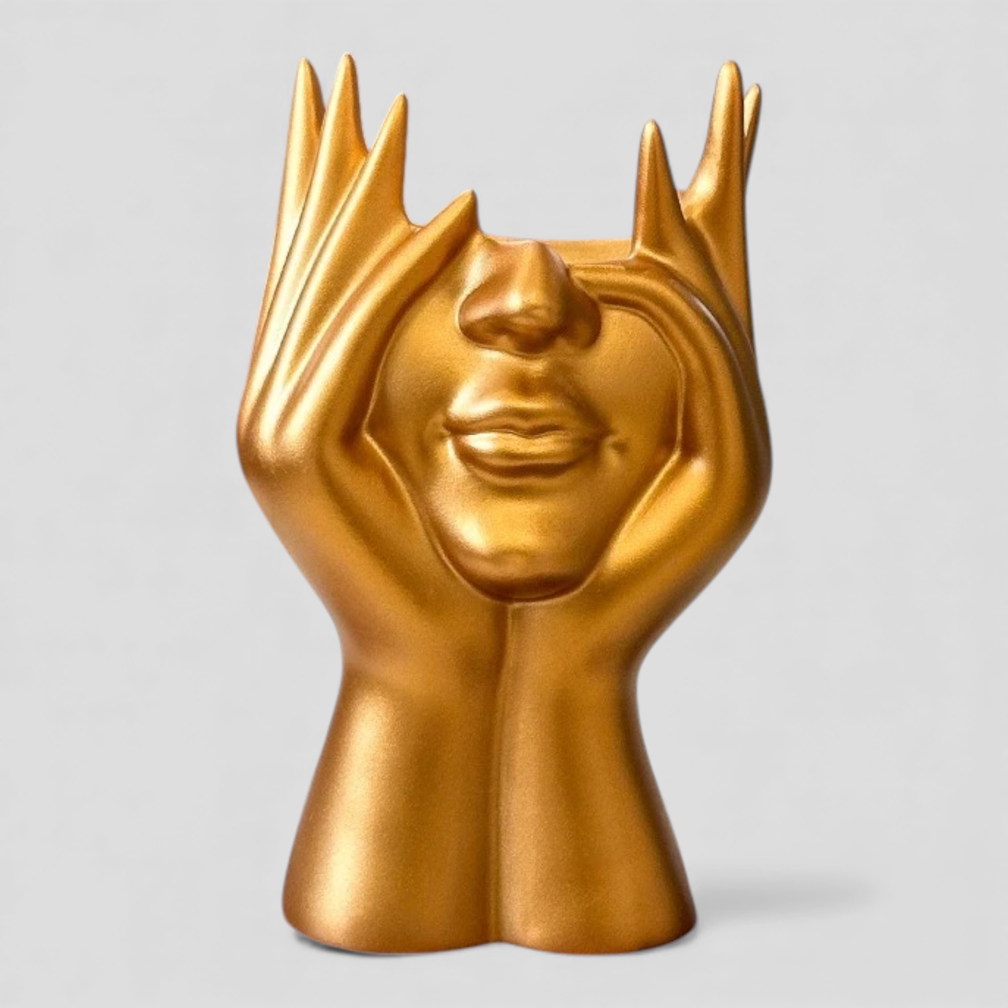 Rangement et organisateurs de beauté : Organisateur de Cosmétiques - Sculpture Abstraite en Résine (Noir/Doré) dans de Marche Lino