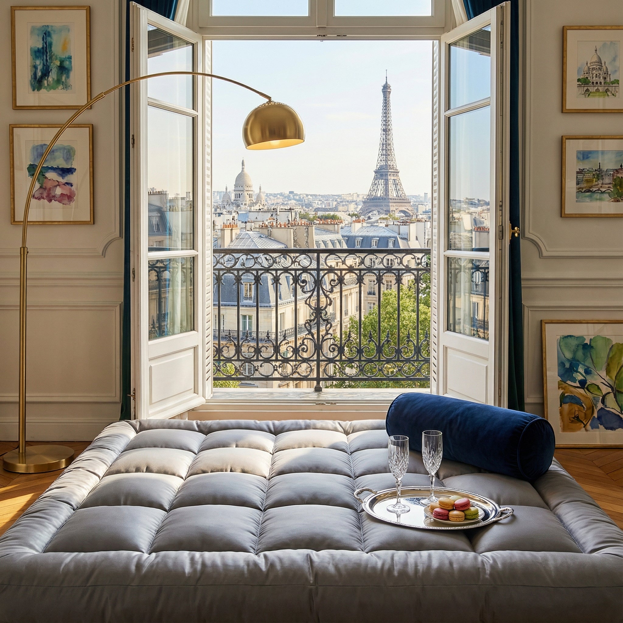 Matelas et literie : Surmatelas 90x200 cm - Épais en Polyester 3D avec Fixation Élastique dans de Marche Lino