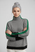 Pull Femme à Rayures Polyester Mode Élégante Style De Bureau