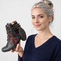 Bottes Femme à Pois Multicolores Cuir Chaussures Cuir