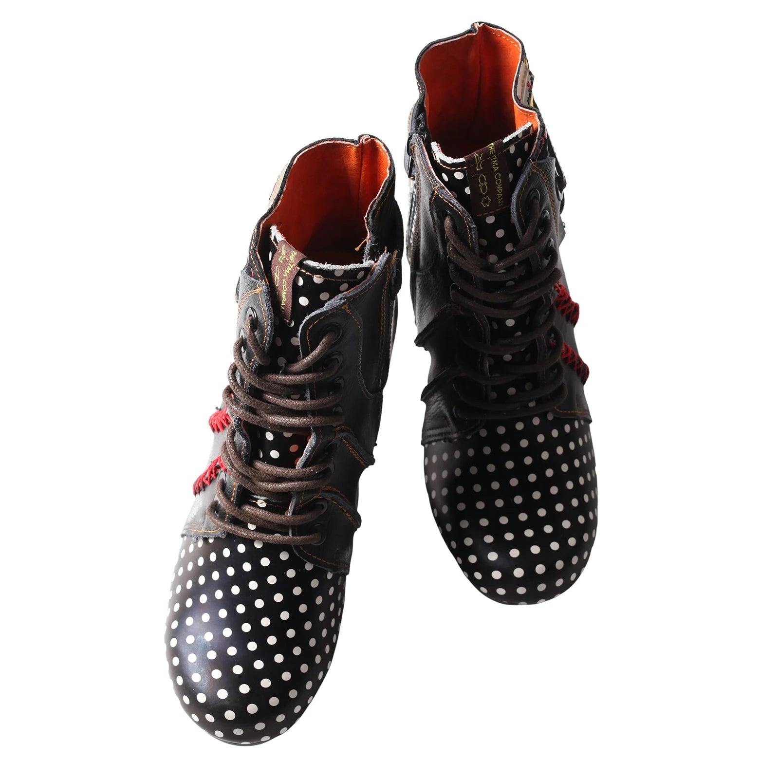 bottes-femme-elegantes-a-pois-multicolores