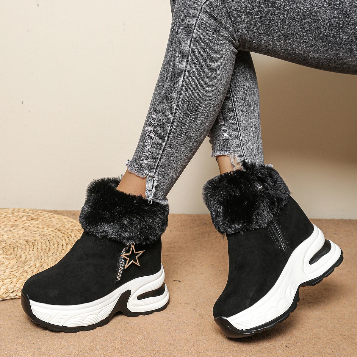 bottes-hiver-femme-confortables-avec-doublure-douce