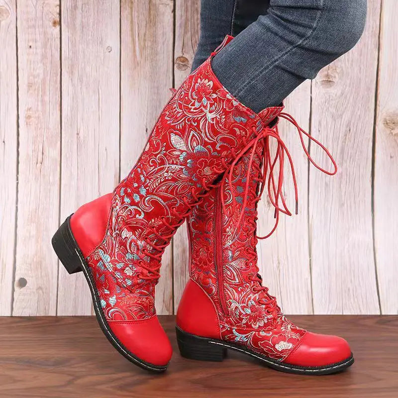 bottes-hiver-femme-retro-noires-brodees