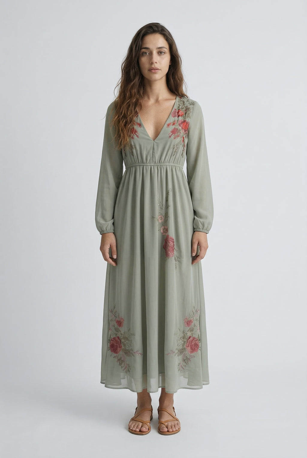 robe-longue-femme-elegante-imprimee-floral