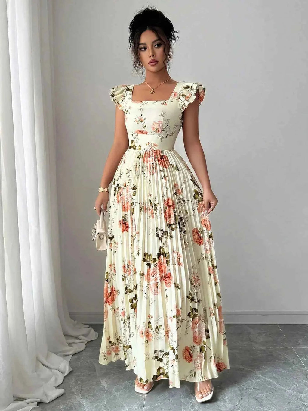 robe-femme-imprimee-elegante-caraco