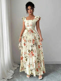 Robe Caraco Imprimée Élégante Femme Mode Féminine
