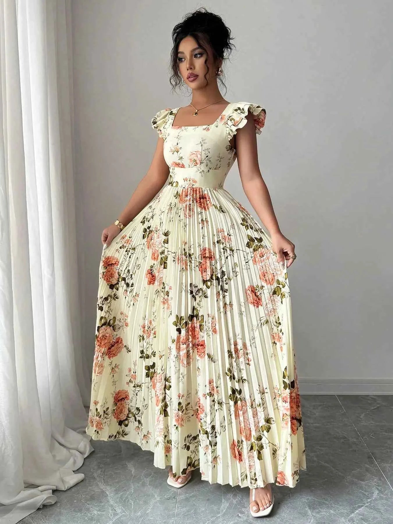 robe-femme-imprimee-elegante-caraco