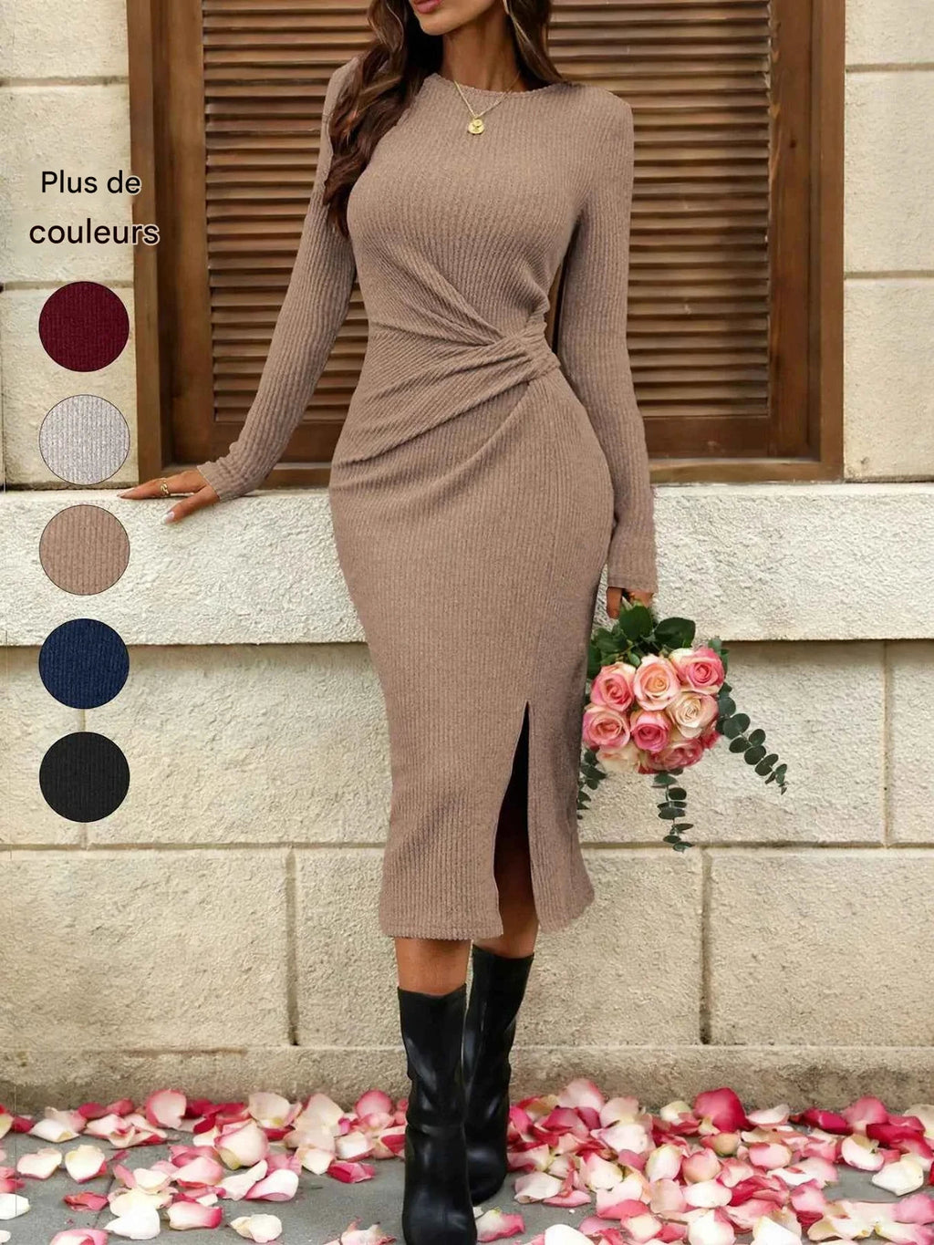 robe-femme-decontractee-mi-longue-chic