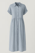 Robe Midi Femme Élégante avec Poches, Fluide, Idéale Été/Printemps