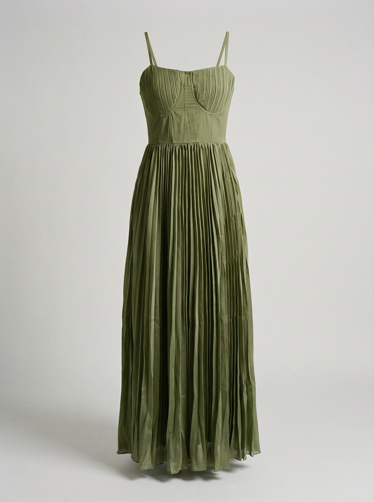 Dresses : Robe Femme plissée élégante à fines bretelles - Robe midi d'été dans de Marche Lino