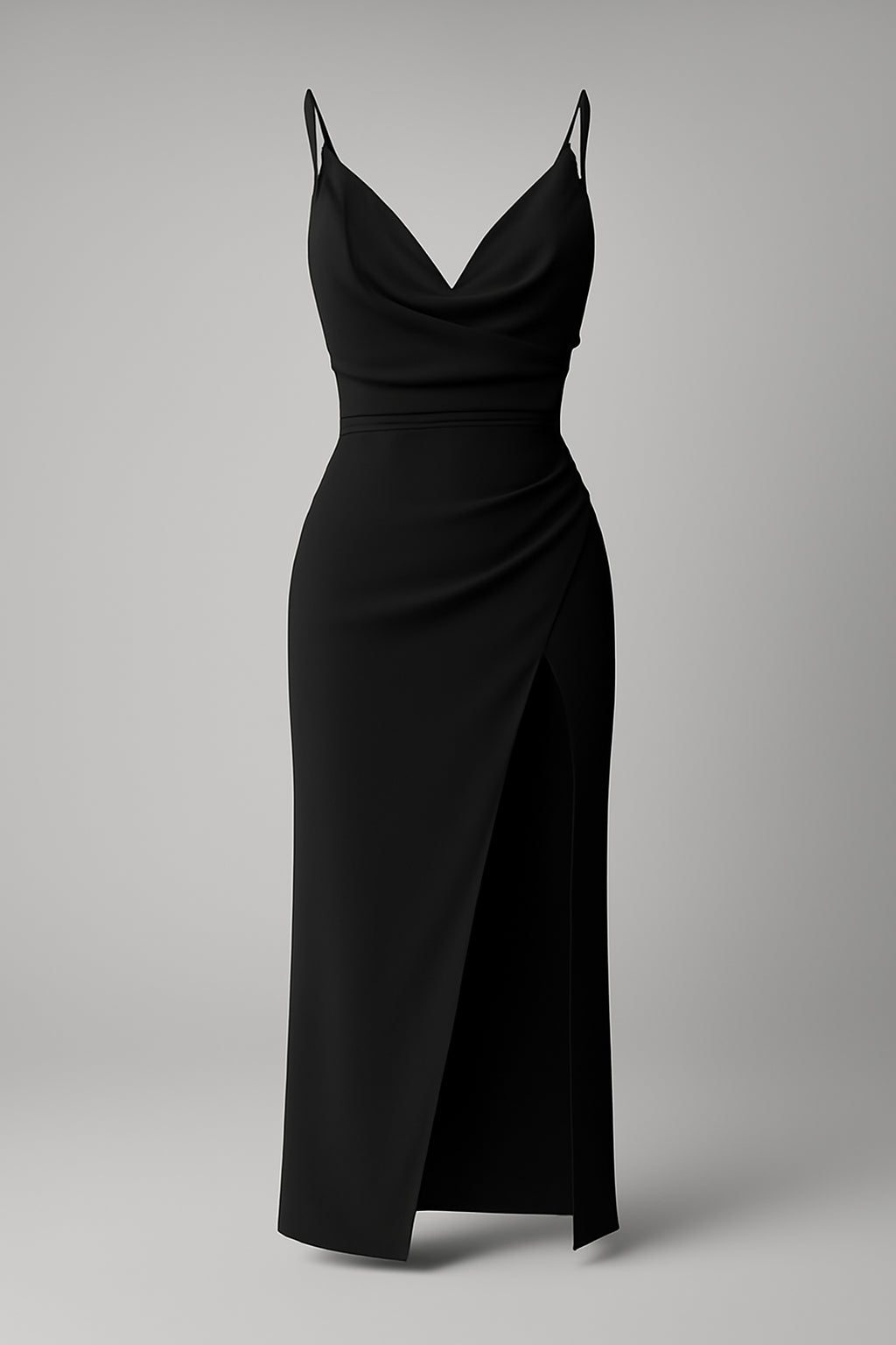robe-midi-drapee-femme-avec-fente-laterale-elegante-parfait-pour-les-ceremonies