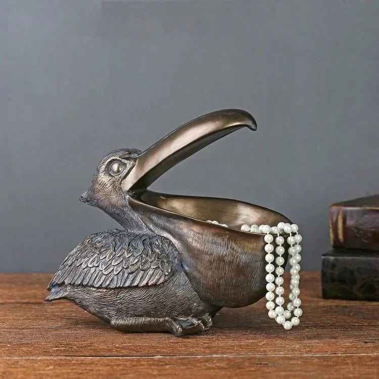 decoration-pelican-en-resine-bol-de-rangement-decoratif