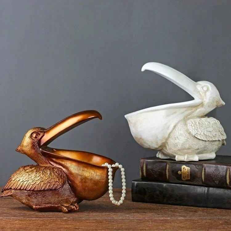 decoration-pelican-en-resine-bol-de-rangement-decoratif