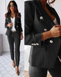 Tailleur Femme Double Boutonnage - Coupe Cintrée Moderne Élégante