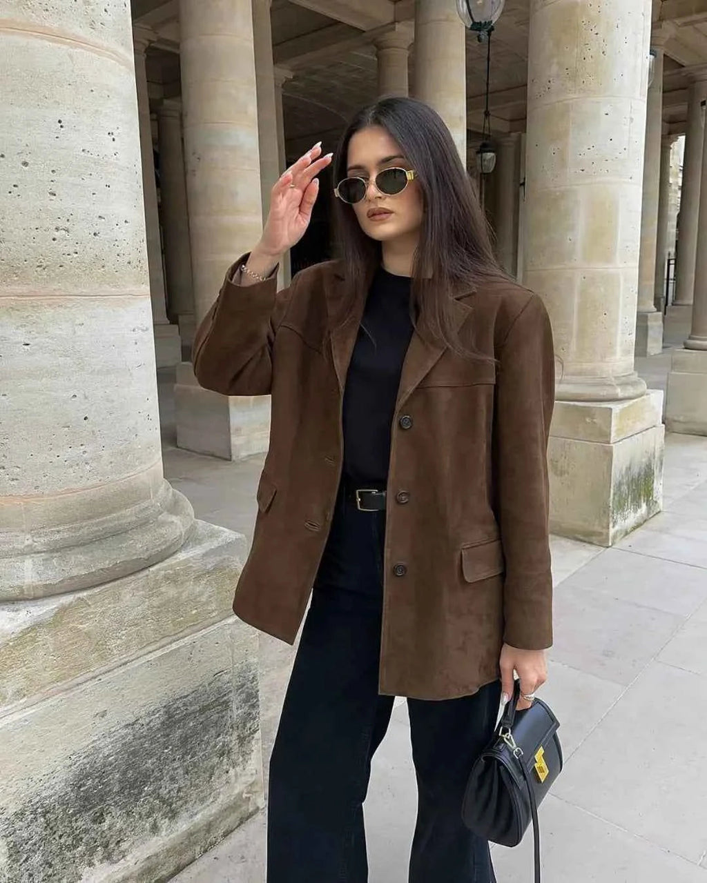 veste-blazer-femme-en-suedine-marron-avec-poches