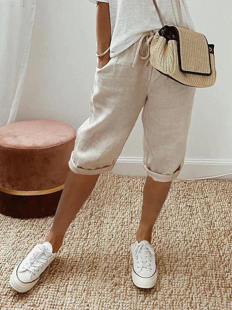 pantalon-capri-en-coton-lin-a-cordon-coupe-decontractee-femme