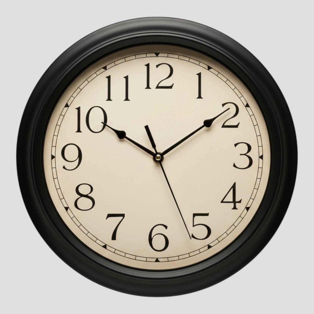 Horloge murale ronde style rétro – Quartz silencieux, 12/14 pouces