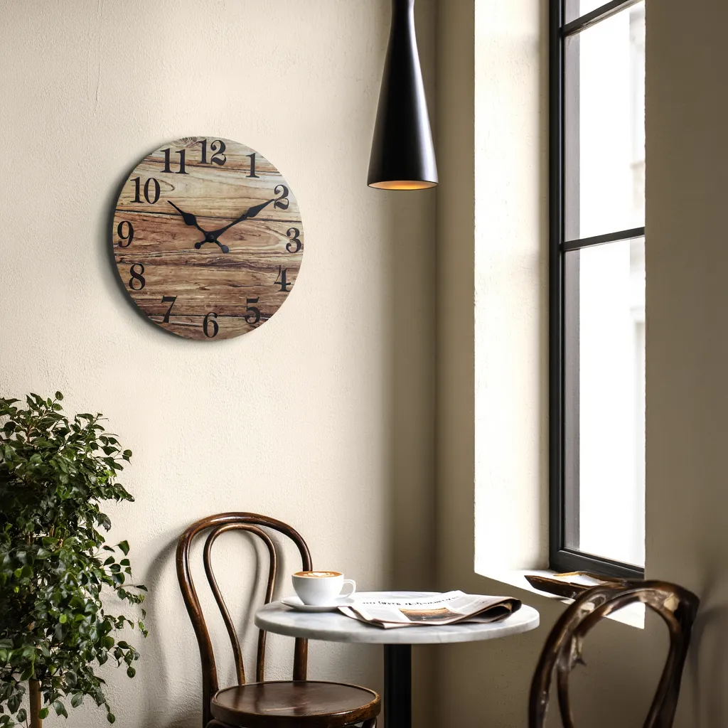 Horloge Murale Vintage en Bois