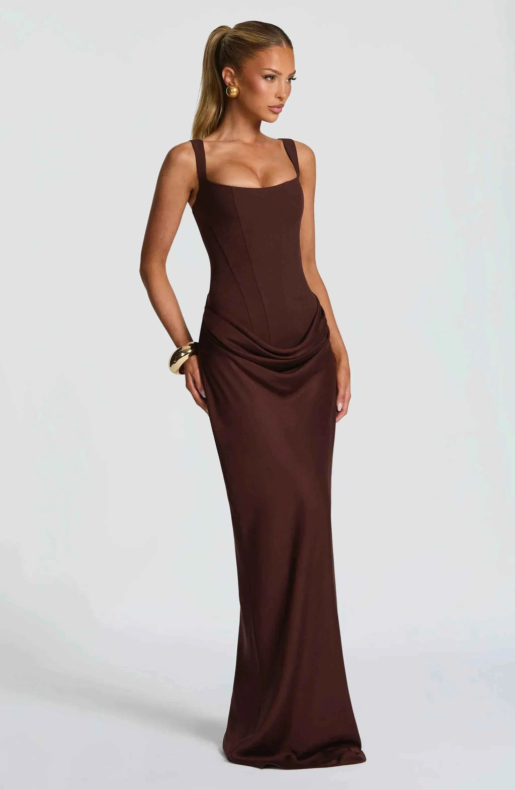 Robe longue moulante femme dos nu