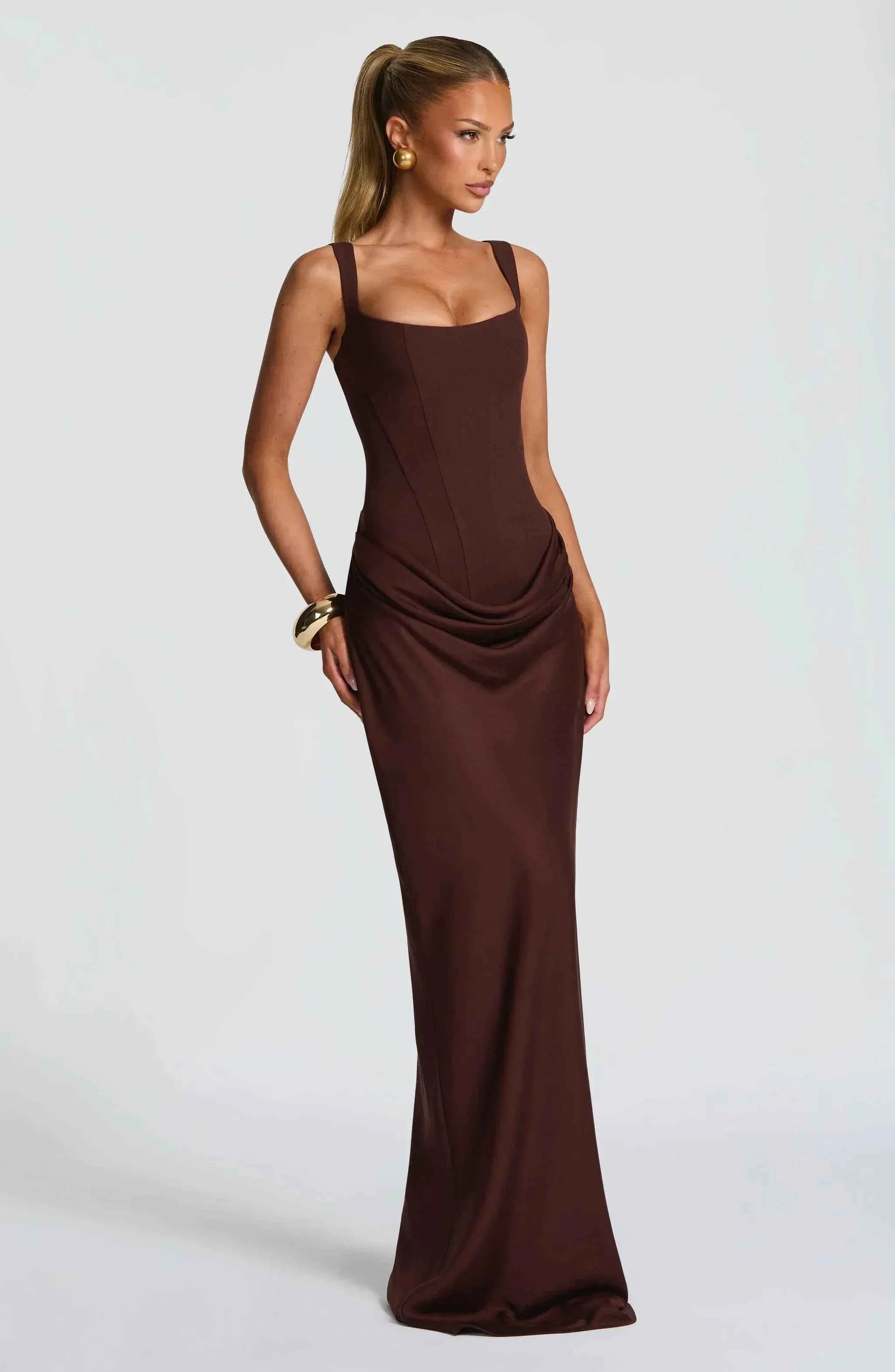 Robe longue moulante femme dos nu