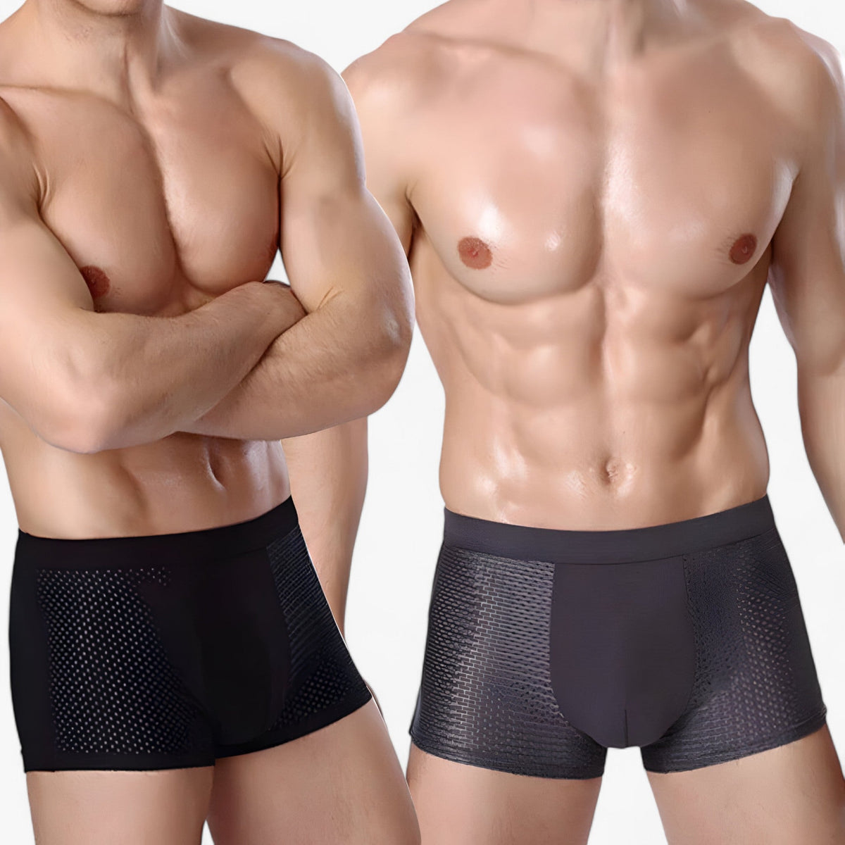 Men's Boxer Briefs : Boxers Homme Bambou (Lot de 10) Noirs/Gris – Doux, Respirants & Hypoallergéniques dans de Marche Lino