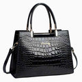 Sac à main brillant en cuir véritable pour femme – Élégant et spacieux