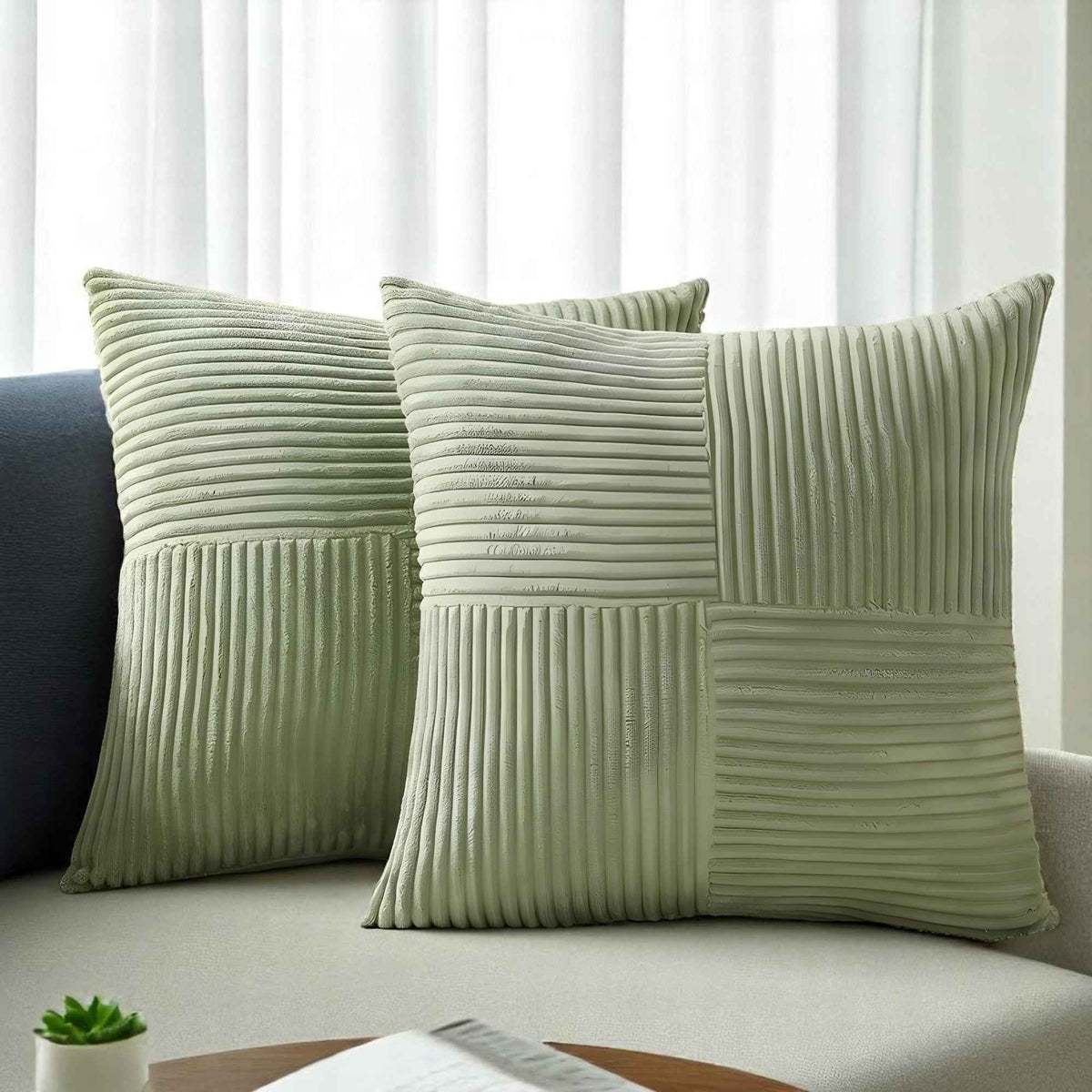 Housses de coussin : Housse de Coussin Velours Côtelé Accessoires De Maison dans de Marche Lino