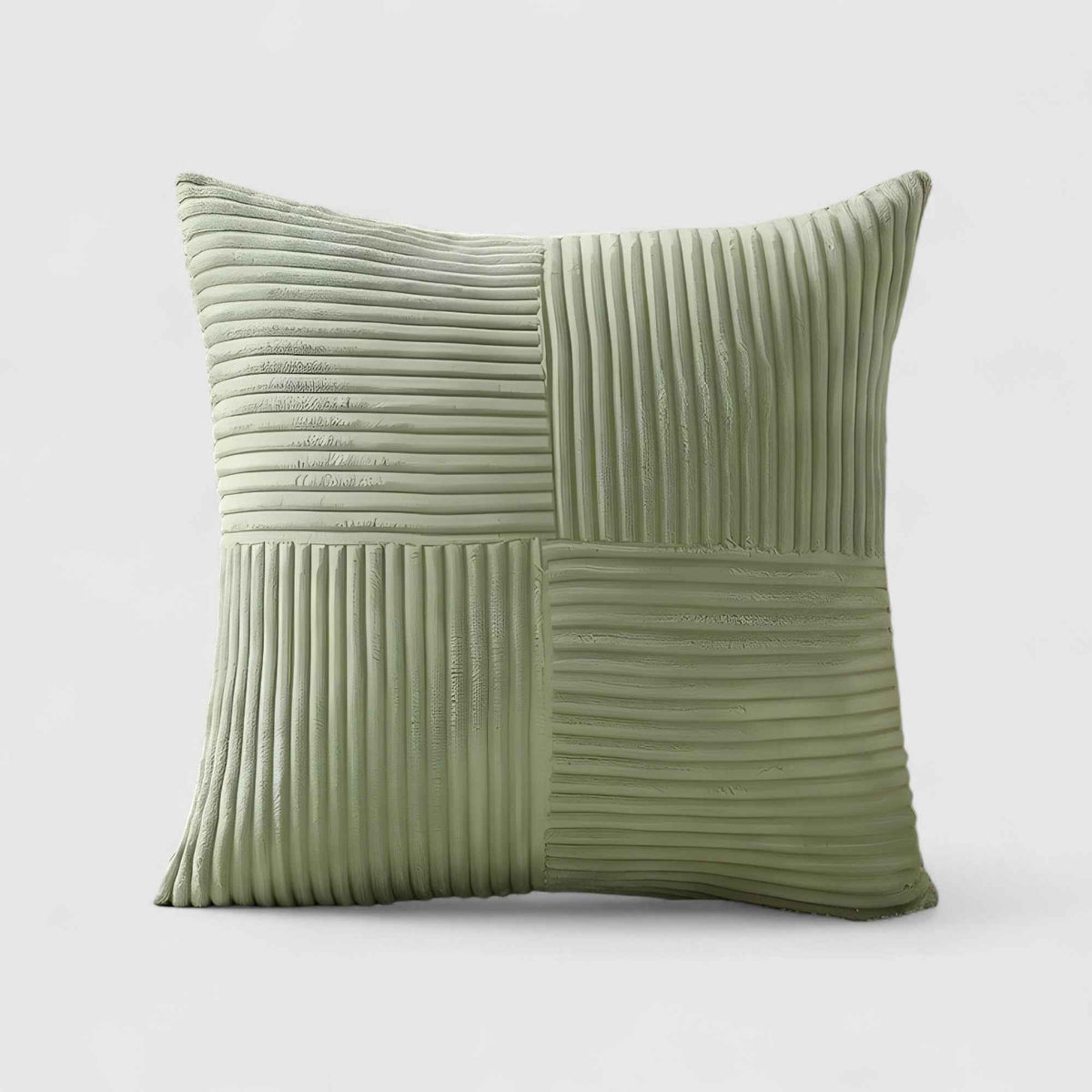 Housses de coussin : Housse de Coussin Velours Côtelé Accessoires De Maison dans Vert sauge 45cm x 45cm de Marche Lino