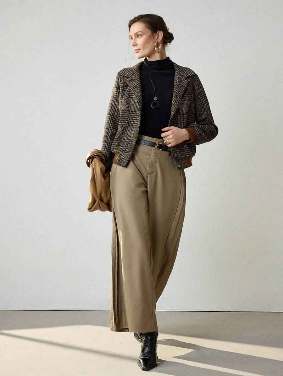 Tweed Jacket : Veste courte en tweed Blythe - Chic sans effort dans de Marche Lino