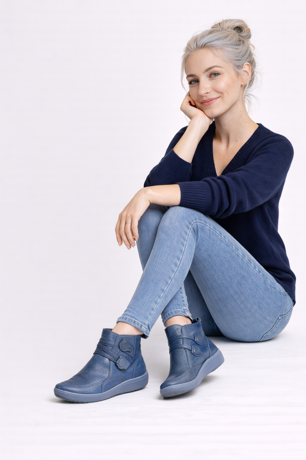 Bottes décontractées pour femmes : Bottes Noires Femme Décontractées Cuir Bottines Pour Femmes dans de Marche Lino