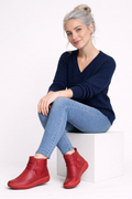 Bottes Noires Femme Décontractées Cuir Bottines Pour Femmes
