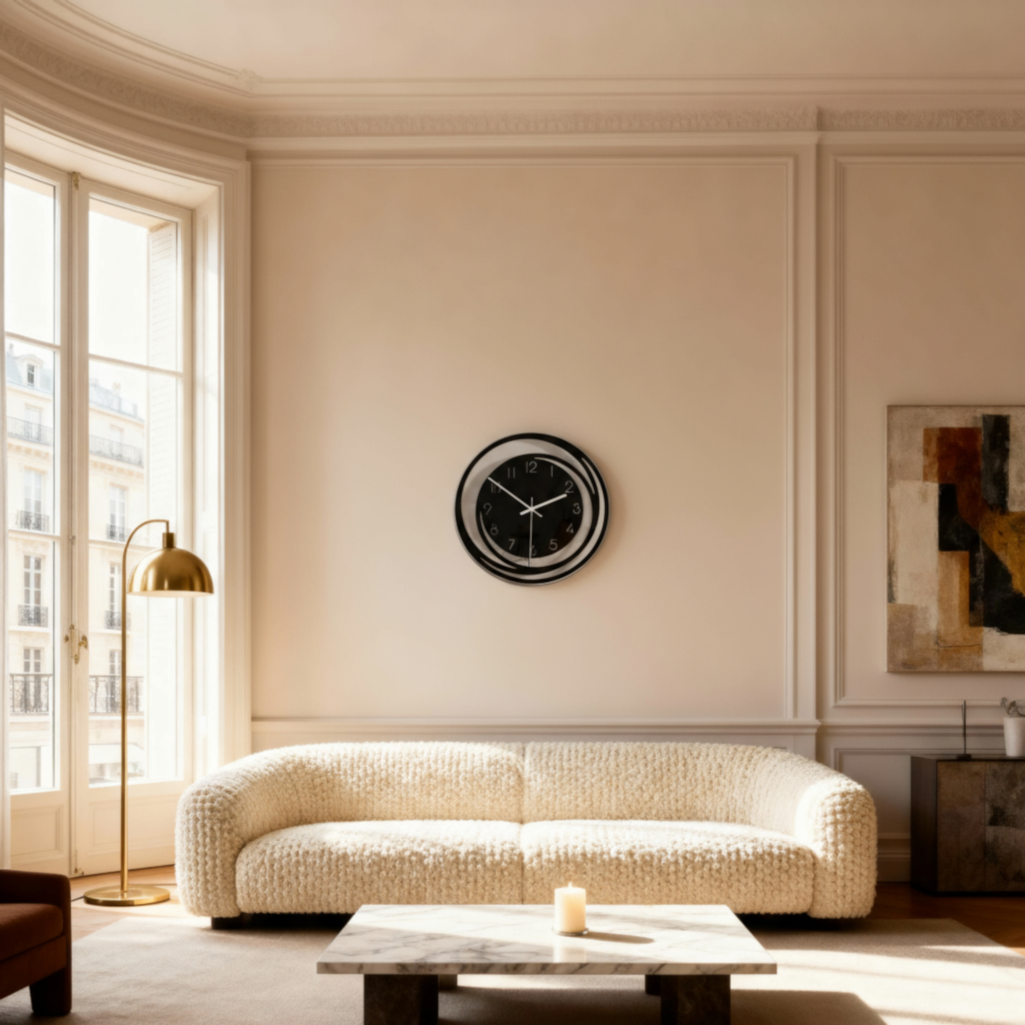 Horloges murales : Horloge Murale en Acrylique au Design Silencieux dans de Marche Lino
